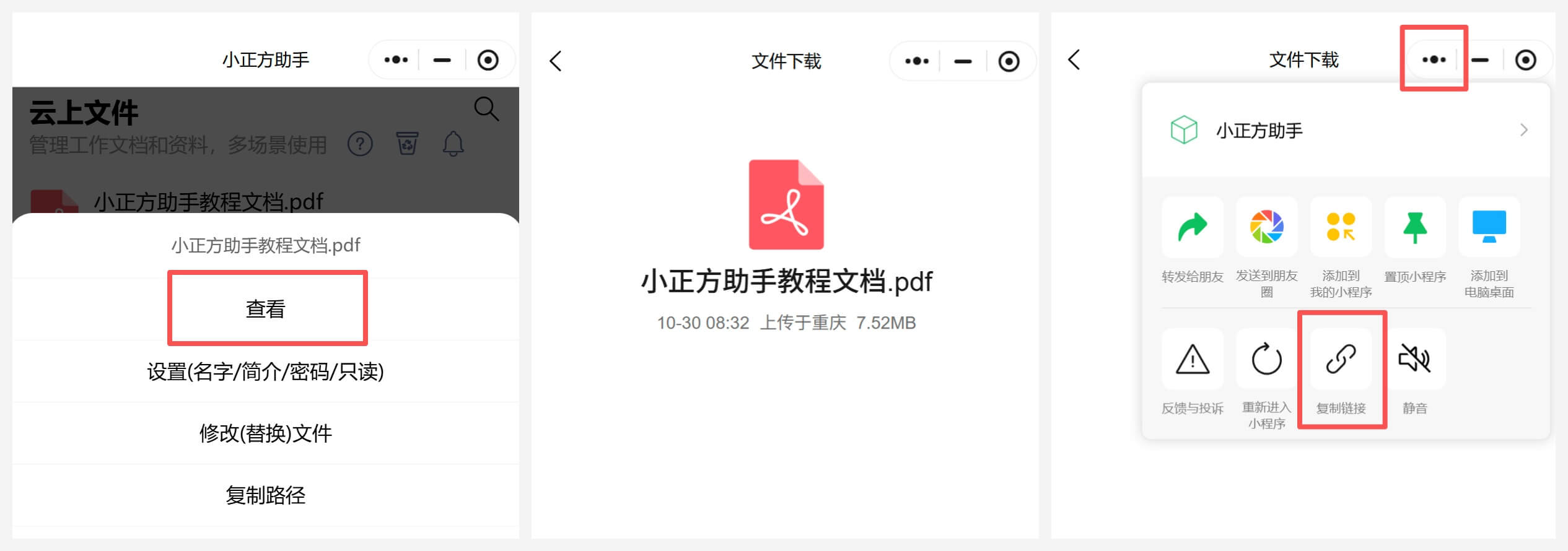 第二步：复制链接